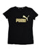 A Black T Shirts from Puma in size XS for girl. (Front View)