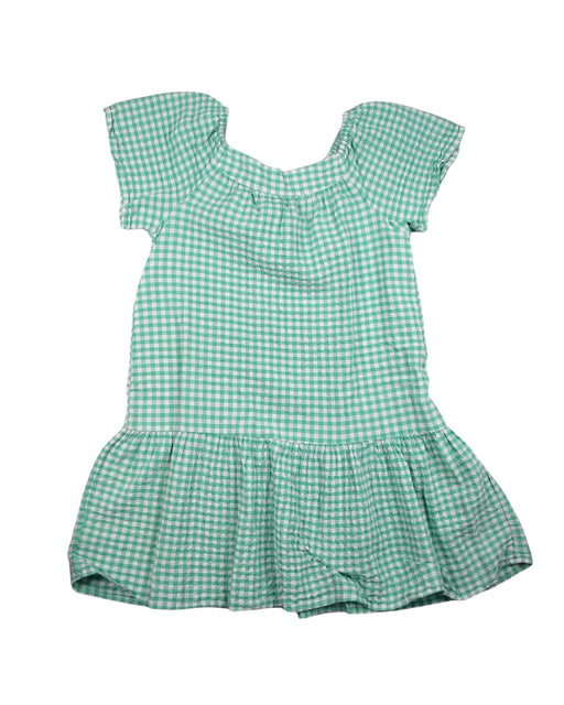 A Green Short Sleeve Dresses from Seed in size 10Y for girl. (Front View)