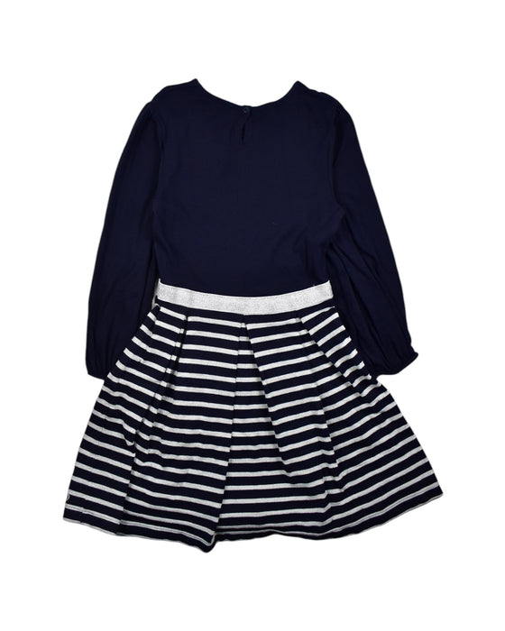 A Blue Long Sleeve Dresses from Petit Bateau in size 10Y for girl. (Back View)