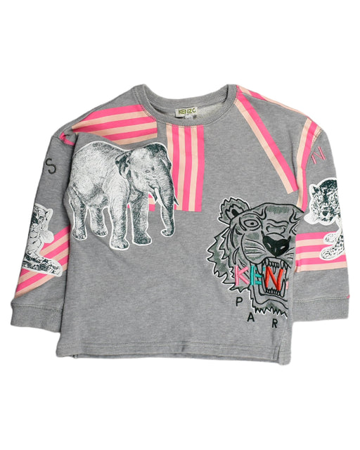 A Grey Sweatshirts from Kenzo in size 5T for girl. (Front View)