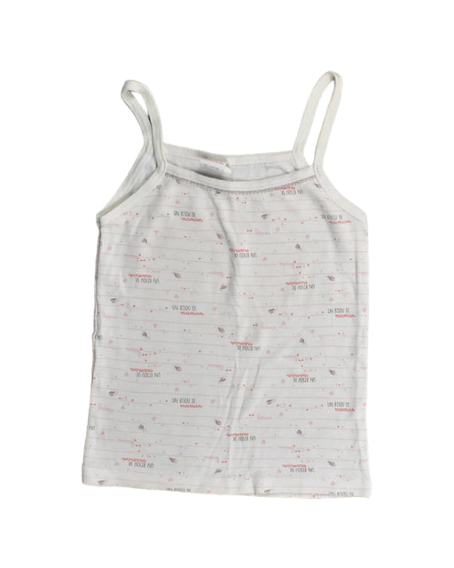 A White Sleeveless Tops from Absorba in size 6T for girl. (Front View)