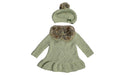 A Green Dress Sets from Tahari in size 3-6M for girl. (Front View)