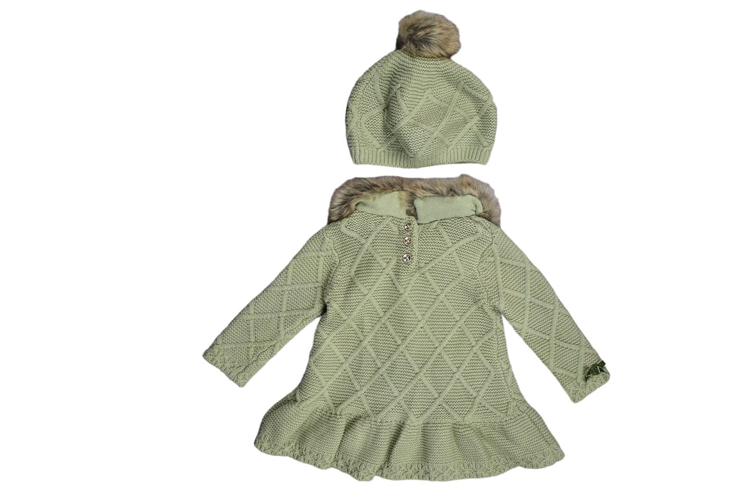 A Green Dress Sets from Tahari in size 3-6M for girl. (Back View)