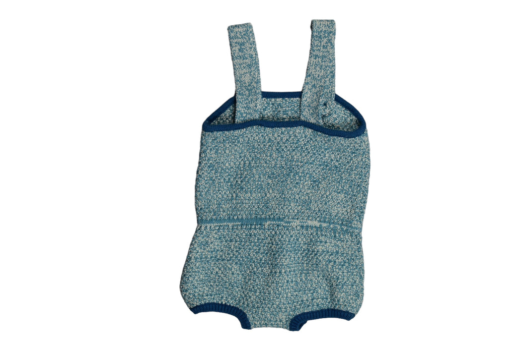 A Blue Rompers from Baby Boden in size 3-6M for girl. (Back View)
