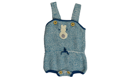 A Blue Rompers from Baby Boden in size 3-6M for girl. (Front View)