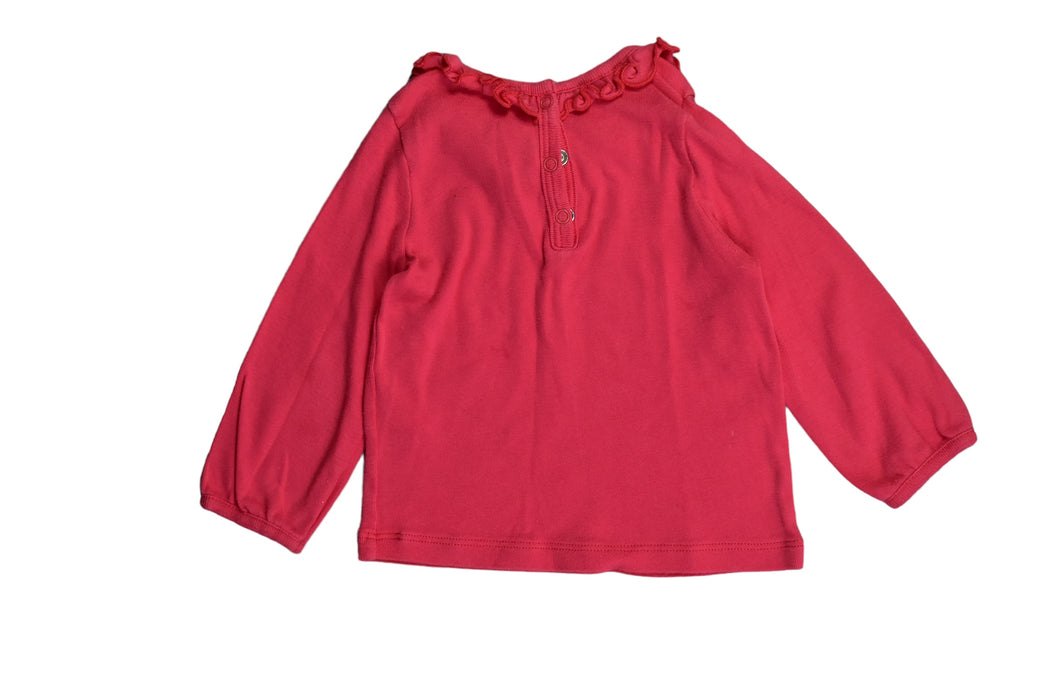 A Red Long Sleeve Tops from Petit Bateau in size 3-6M for girl. (Back View)