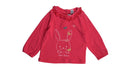 A Red Long Sleeve Tops from Petit Bateau in size 3-6M for girl. (Front View)