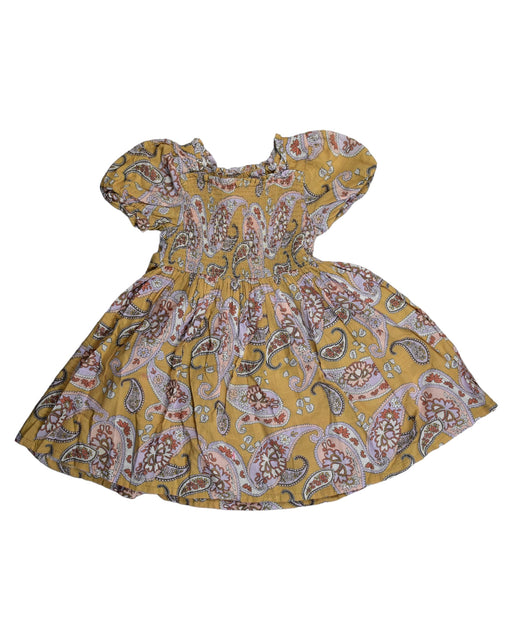 A Yellow Short Sleeve Dresses from Seed in size 18-24M for girl. (Front View)