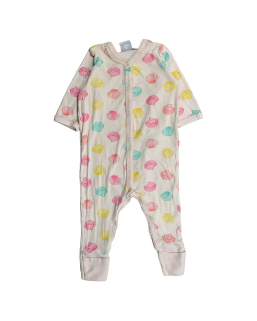 A White Jumpsuits from Petit Bateau in size 0-3M for girl. (Front View)