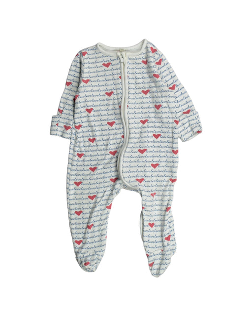 A White Jumpsuits from Mori in size 6-12M for boy. (Front View)