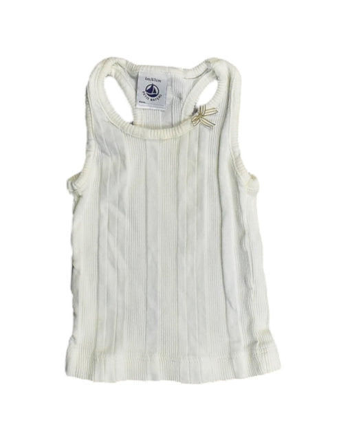 A White Short Sleeve Tops from Petit Bateau in size 3-6M for girl. (Front View)