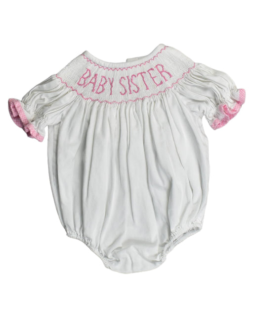 A White Rompers from Southern Sunshine in size O/S for girl. (Front View)