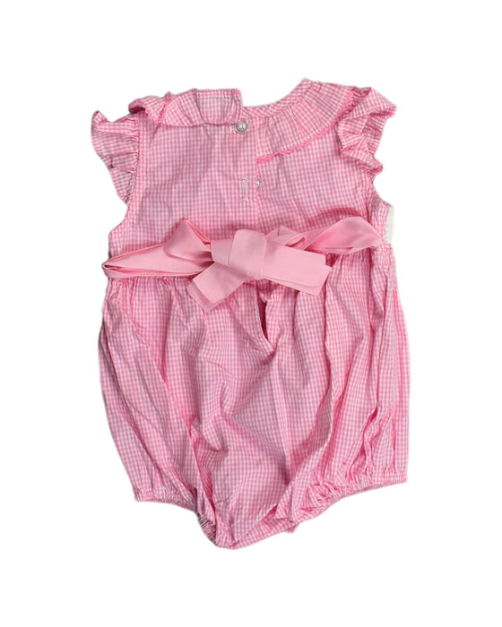 A Pink Rompers from Classic Whimsy in size 0-3M for girl. (Back View)