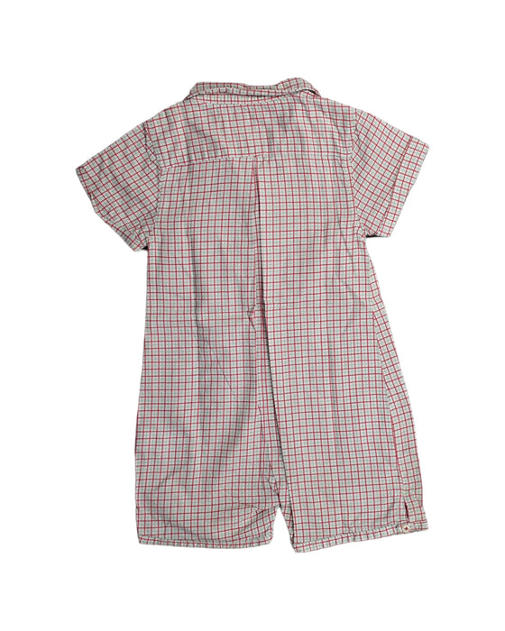 A Red Rompers from Chateau de Sable in size 6-12M for girl. (Back View)