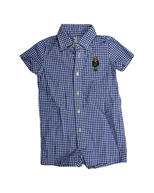 A Blue Rompers from Ralph Lauren in size 6-12M for boy. (Front View)