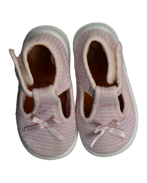 A Pink Sneakers from Jacadi in size 12-18M for girl. (Back View)