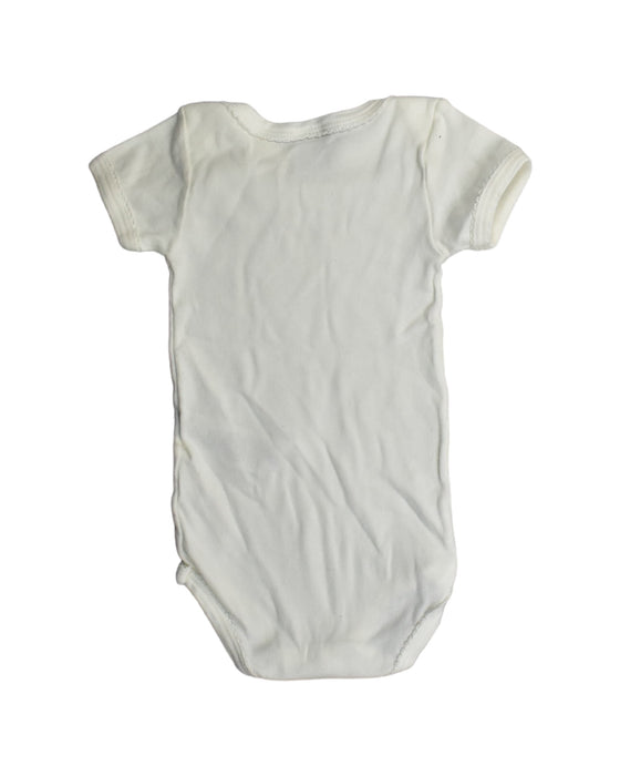 A White Bodysuits from Petit Bateau in size 3-6M for girl. (Back View)