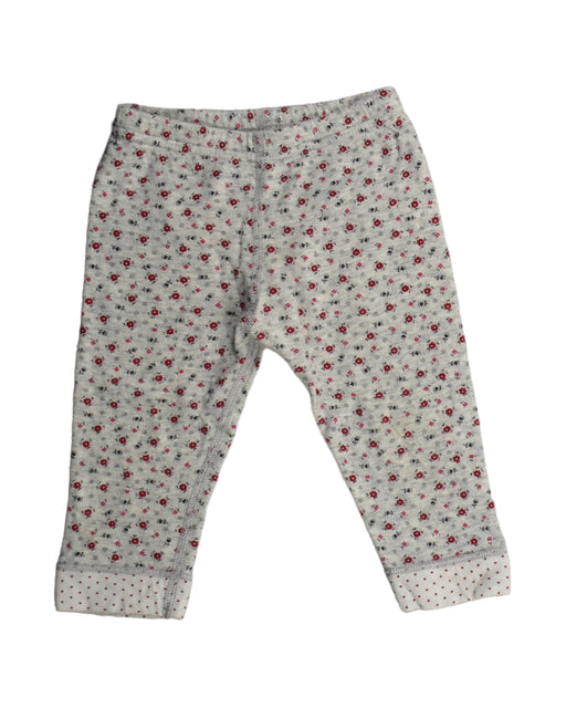 A Grey Leggings from Petit Bateau in size 6-12M for girl. (Front View)