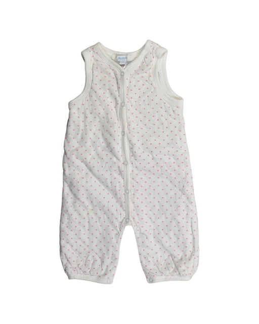 A White Jumpsuits from Jacadi in size 0-3M for girl. (Front View)