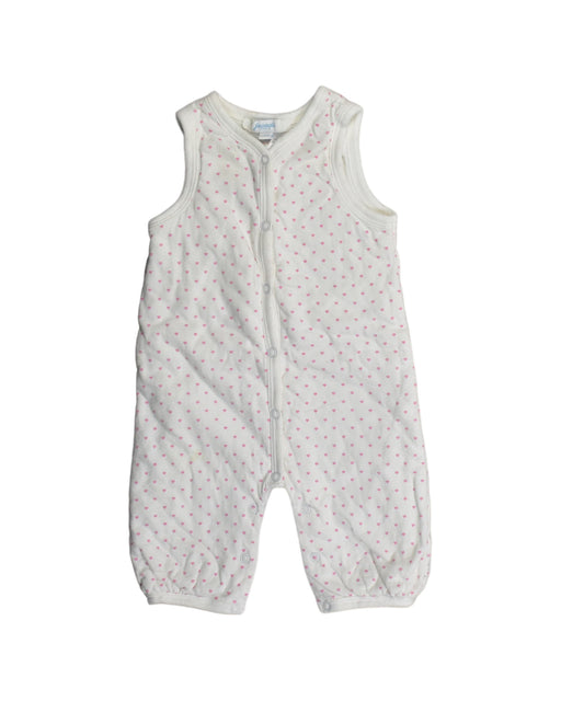 A White Jumpsuits from Jacadi in size 0-3M for girl. (Front View)