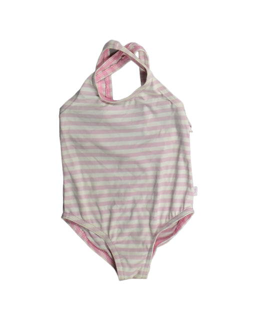 A Pink Swimsuits from Jacadi in size 3-6M for girl. (Front View)