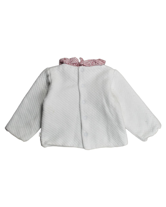 A White Long Sleeve Tops from Jacadi in size 6-12M for girl. (Back View)