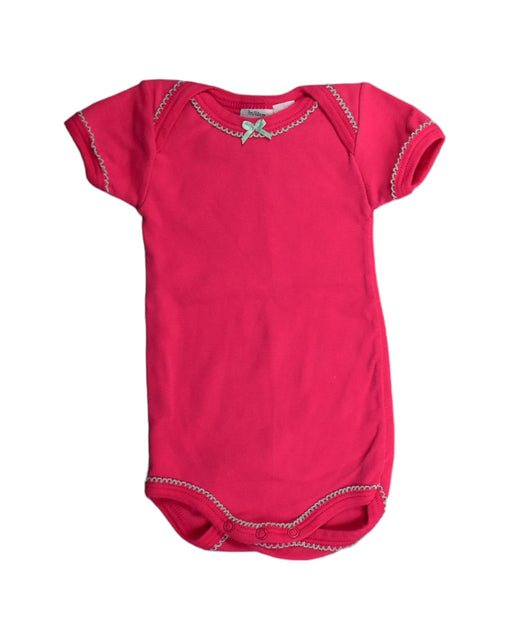A Pink Bodysuits from Petit Bateau in size 0-3M for girl. (Front View)