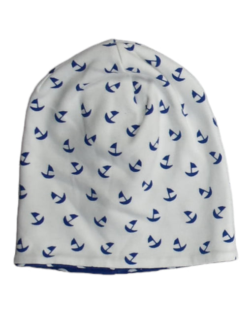 A White Beanies from Kissy Kissy in size Newborn for boy. (Front View)