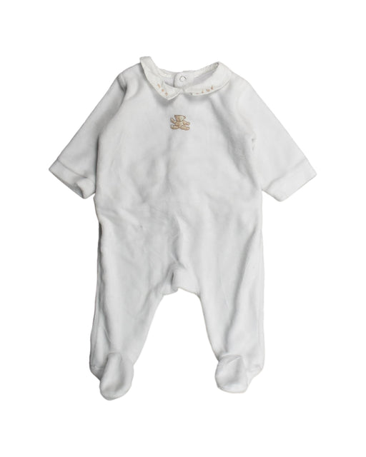 A White Jumpsuits from Jacadi in size Newborn for boy. (Front View)