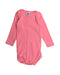 A Pink Bodysuits from Petit Bateau in size 6-12M for girl. (Front View)