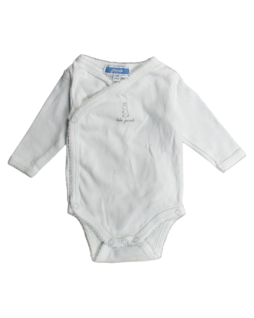 A White Bodysuits from Jacadi in size Newborn for neutral. (Front View)