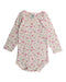 A Pink Bodysuits from Petit Bateau in size 6-12M for girl. (Front View)