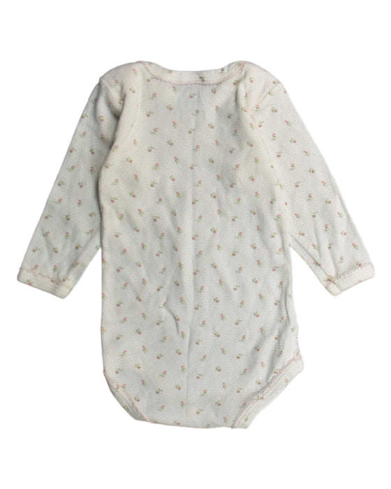 A White Bodysuits from Petit Bateau in size 3-6M for girl. (Back View)