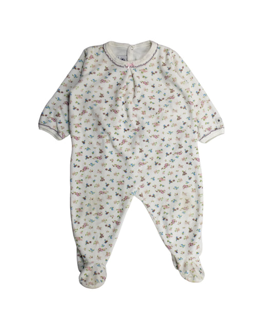 A White Jumpsuits from Petit Bateau in size 6-12M for girl. (Front View)