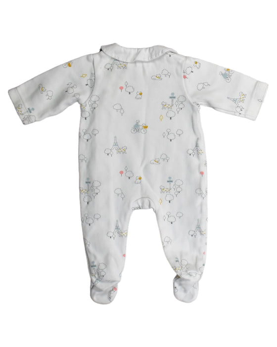 A White Onesies from Jacadi in size 6-12M for girl. (Back View)