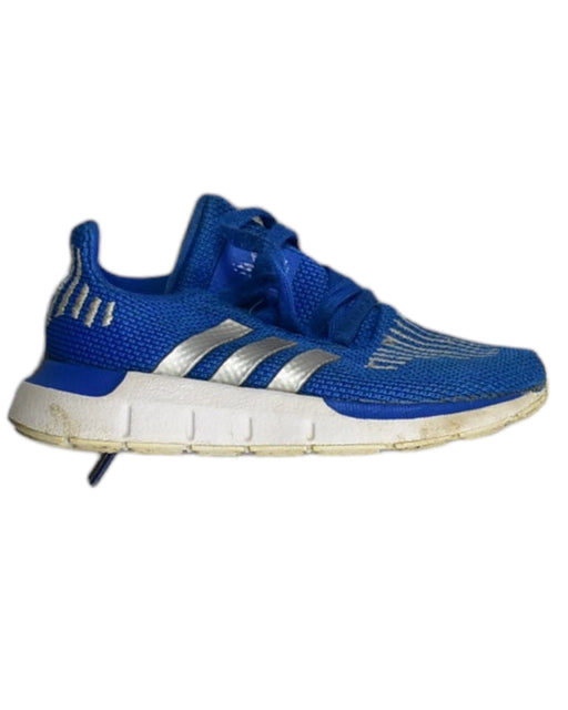 A Blue Sneakers from Adidas in size 13Y for boy. (Front View)