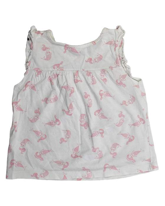 A White Sleeveless Tops from Petit Bateau in size 4T for girl. (Back View)