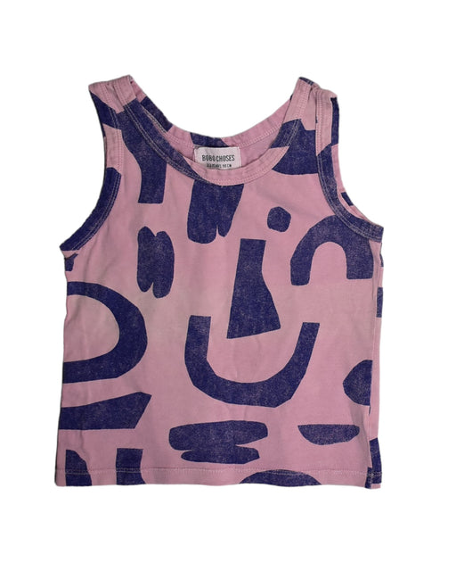 A Pink Sleeveless Tops from Bobo Choses in size 3T for girl. (Front View)
