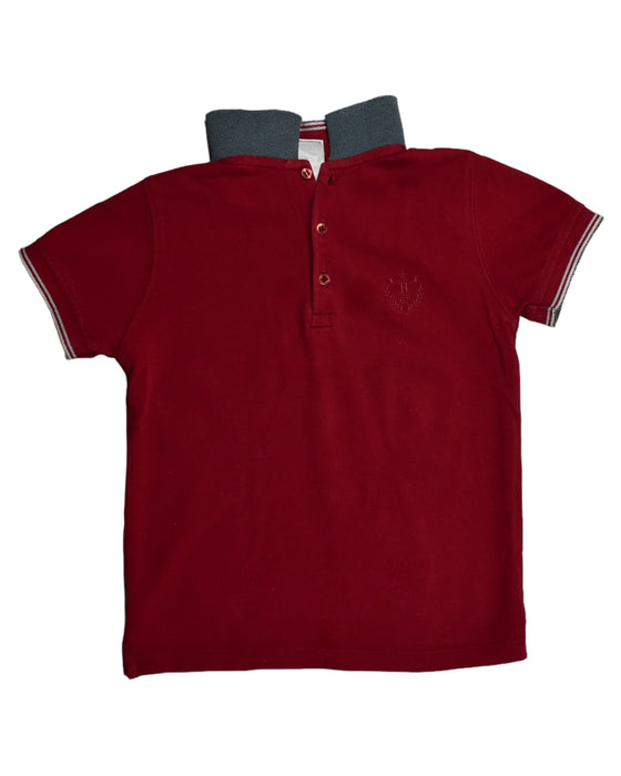 A Red Short Sleeve Polos from Bonpoint in size 4T for boy. (Front View)