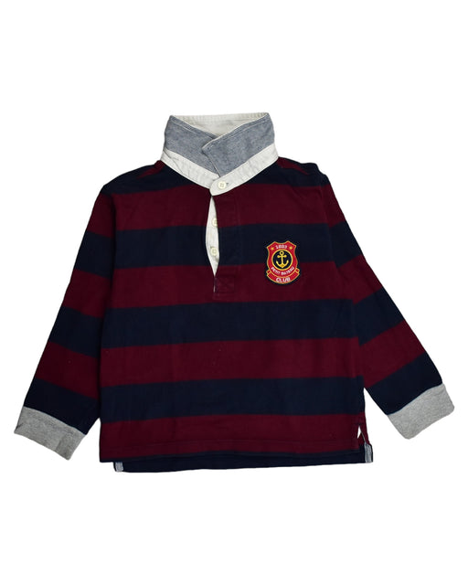 A Multicolour Long Sleeve Polos from Petit Bateau in size 6T for girl. (Front View)