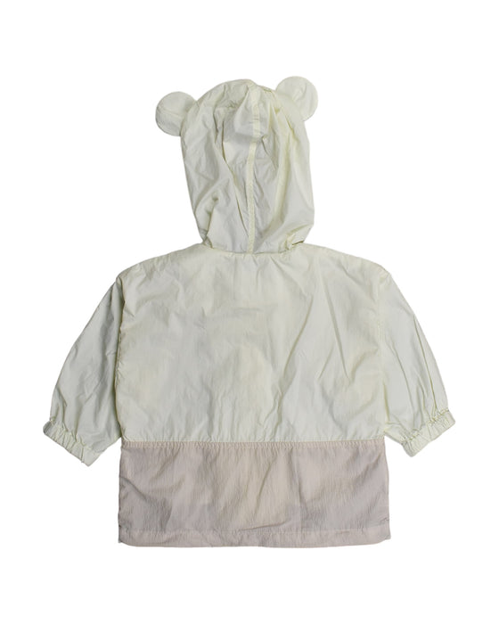 A White Lightweight Jackets from Minkmui in size 12-18M for girl. (Back View)