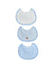 A Blue Bibs from Miki House in size O/S for boy. (Front View)