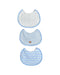 A Blue Bibs from Miki House in size O/S for boy. (Front View)