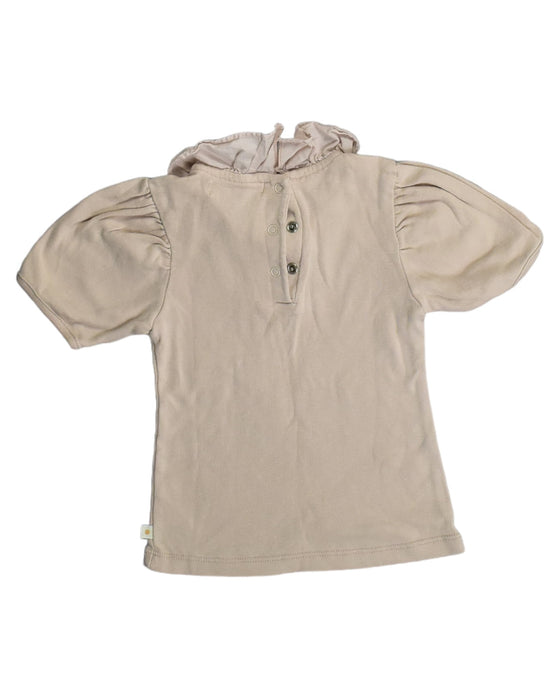 A Beige Short Sleeve Tops from Benebene in size 3T for girl. (Back View)