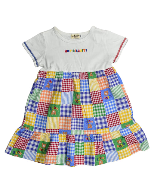 A Multicolour Short Sleeve Dresses from Miki House in size 4T for girl. (Front View)