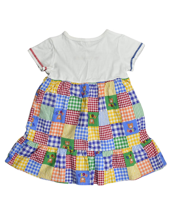 A Multicolour Short Sleeve Dresses from Miki House in size 4T for girl. (Back View)