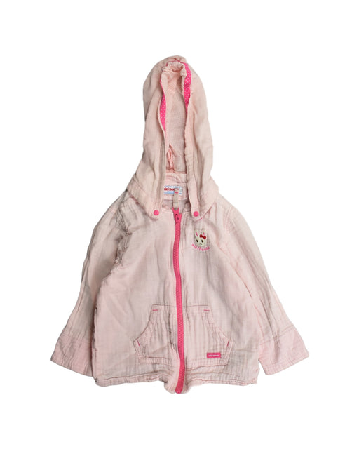 A Pink Lightweight Jackets from Miki House in size 3T for girl. (Front View)