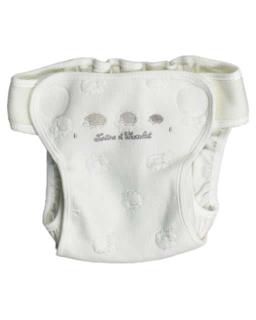 A White Swim Diapers from Tartine et Chocolat in size O/S for boy. (Front View)