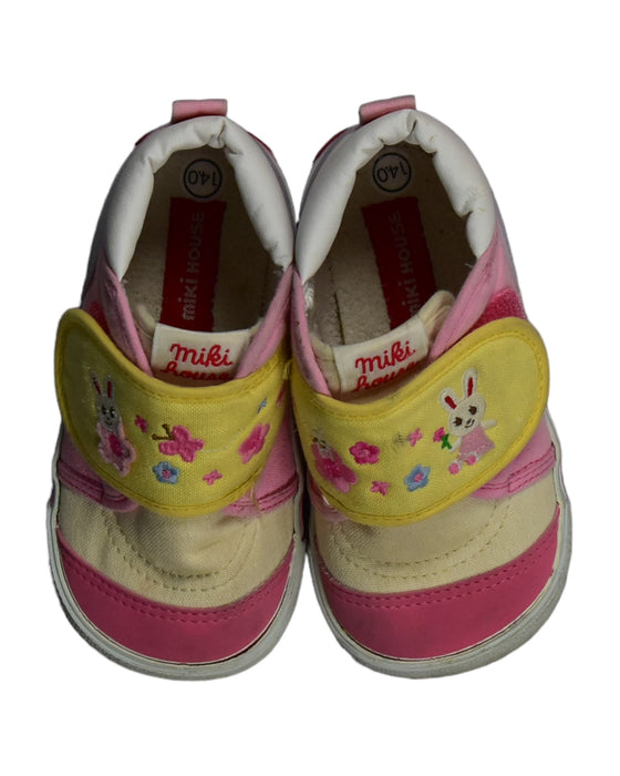 A Multicolour Sneakers from Miki House in size 18-24M for girl. (Back View)