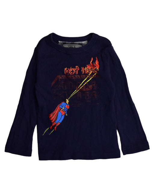 A Navy Long Sleeve Tops from Milk on the Rocks in size 3T for boy. (Front View)